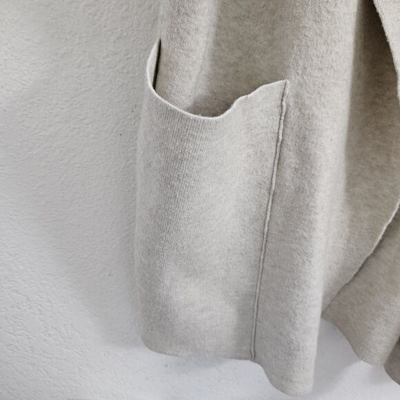 Anthropologie Akemi + Kin Emory Open Cardigan One Size Oatmeal Short Sleeve Boho - Picture 4 of 8